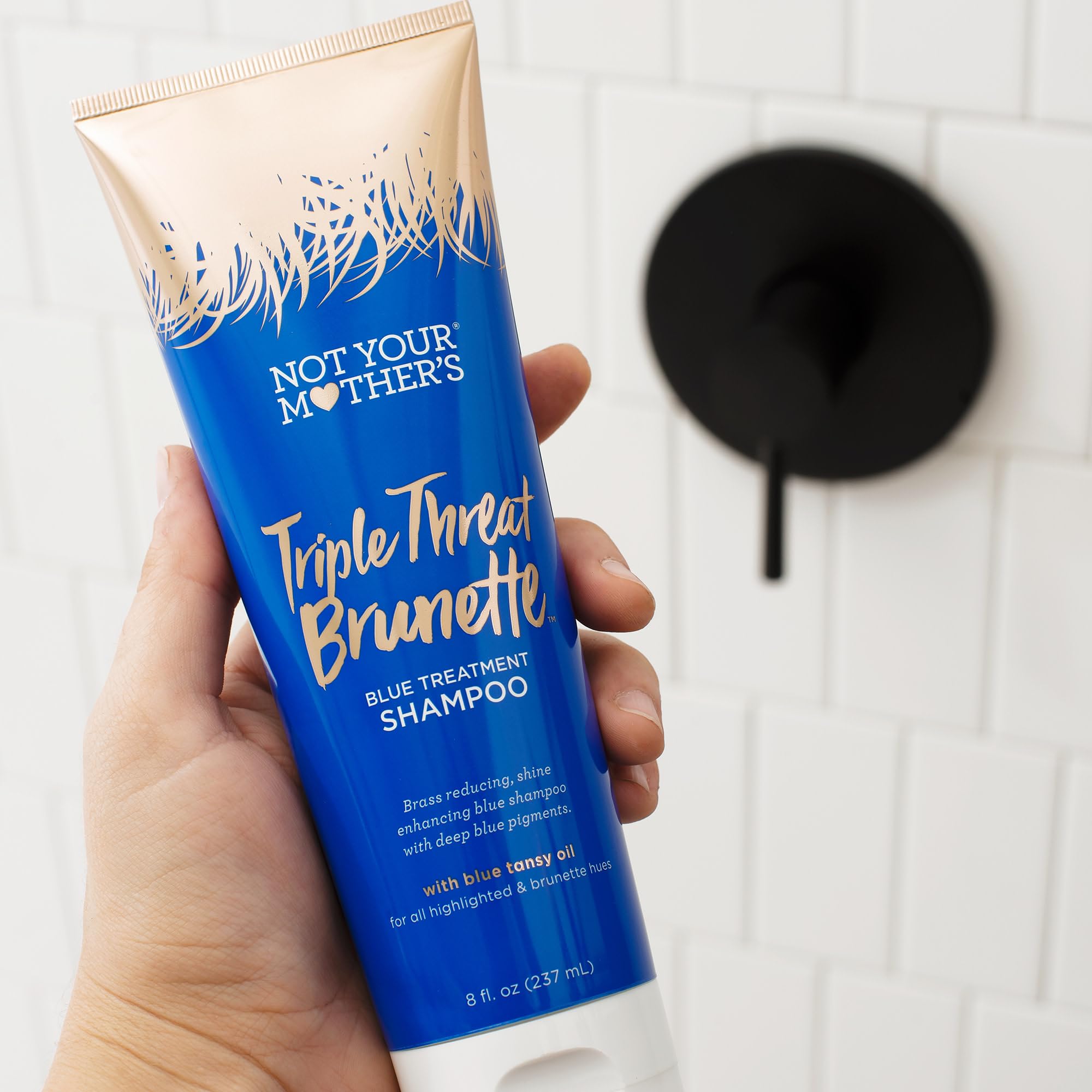 Not Your Mother's Triple Threat Brunette Collection: Toning Shampoo, Hair Masque, and Dry Shampoo (3-Pack) - Enhances Shine, Reduces Brass, Refreshes Hair